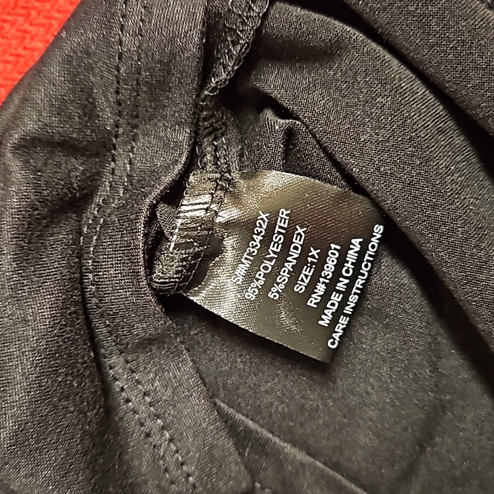 BONITA black mesh short sleeve top rhinestones 1X see measurement Style Graphics - Picture 5 of 10